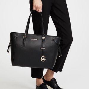 Michael Kors Voyager Crossgrain Leather Tote Bag
